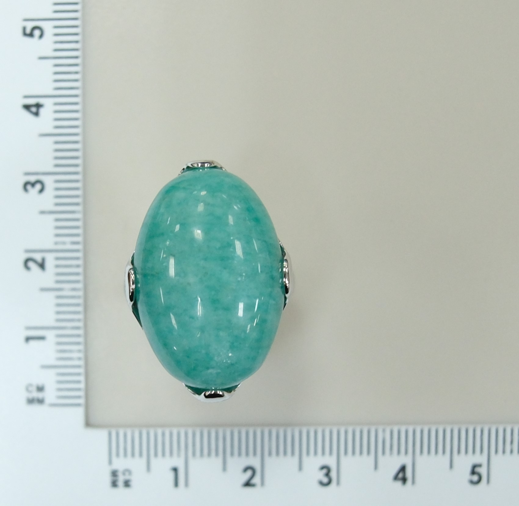 Серебряное кольцо с амазонитом